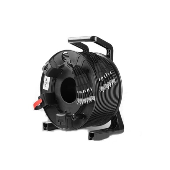 SLHETONG 300ft(92m) Outdoor Armored Fiber Optic Cable ST to ST 8 Strands Single Mode with Fiber Tactical Cable Reel