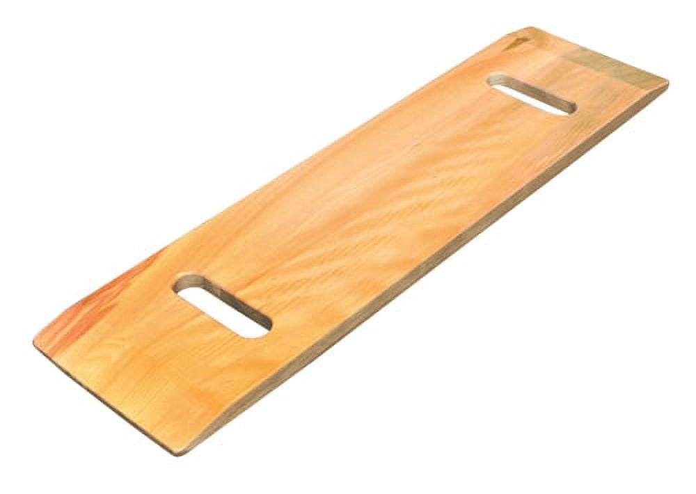 COMPLETE MEDICAL SUPPLIES Slide On Over Wooden Transfer Board with Two Cutouts for Positioning and Patient Transfers