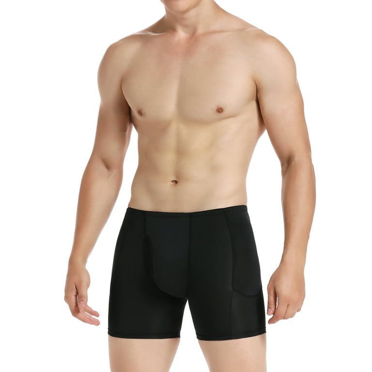 SLIMBELLE Mens Padded Underwear Boxer Shapewear Butt Lifter Hip