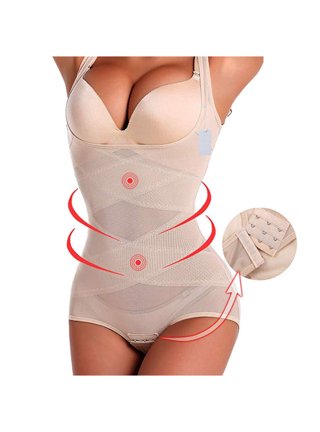 Wehilion Shapewear Bodysuit for Women Tummy Control Body Shaper Waist  Trainer Girdle Open Bust Sexy Scoop Neck Slimming Bodysuits Tank Tops,  Sizes Small-3XL 