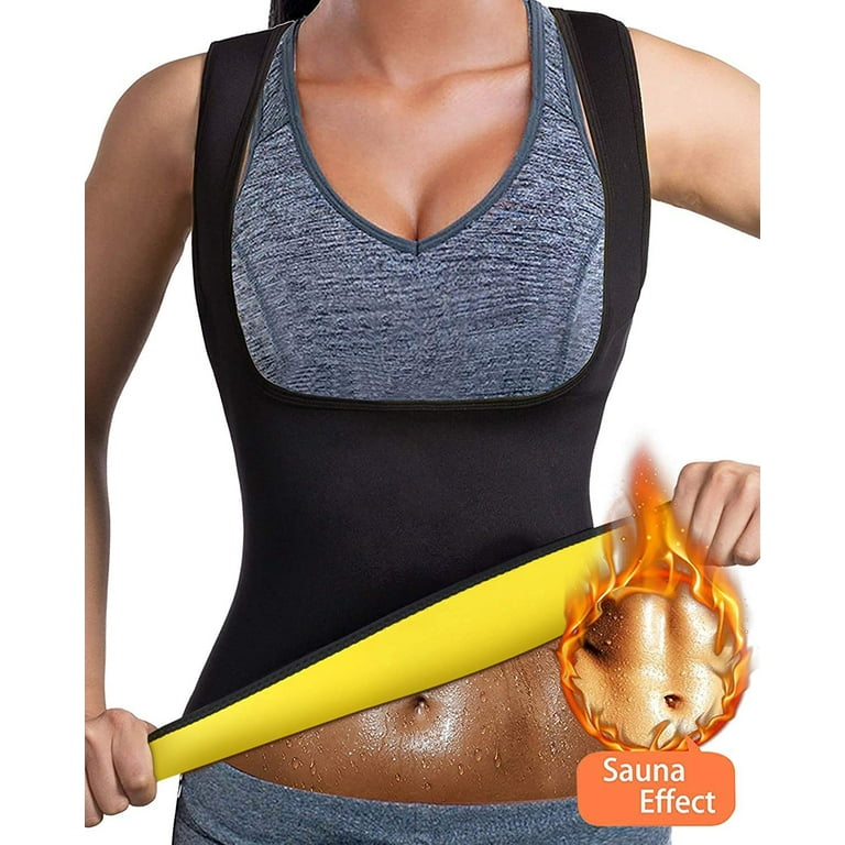 SLIMBELLE Women Sweat Sauna Neoprene Waist Trainer Hot Slimming Sauna Vest  Tummy Control Body Shaper for Weight Loss 