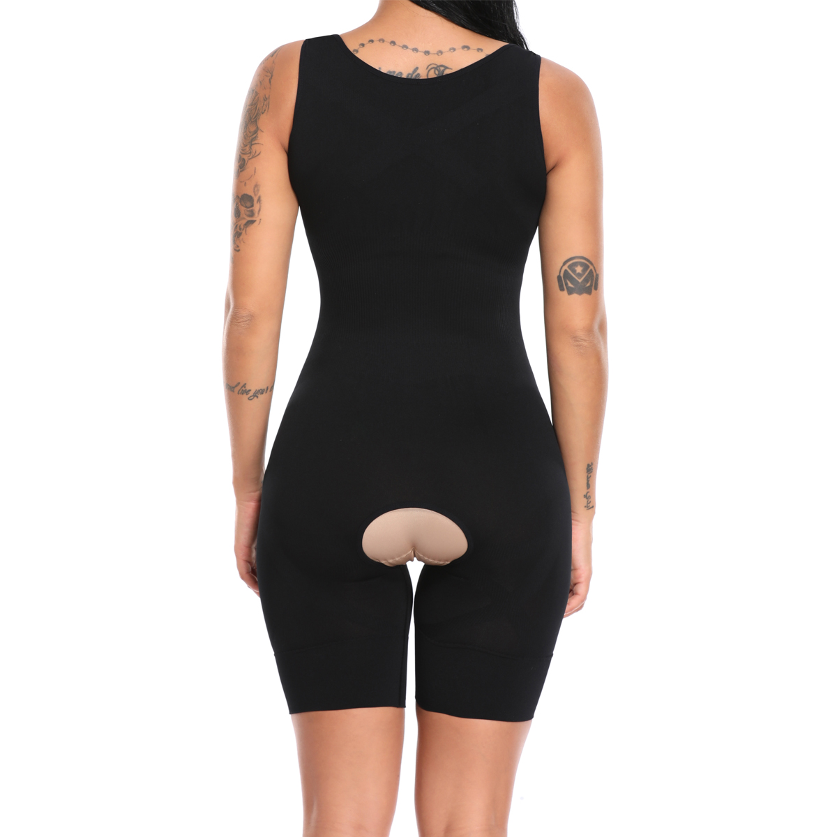 SLIMBELLE Women's Open Bust Open Crotch Bodysuit Seamless Body Shaper Tummy Control Shapewear - image 1 of 4