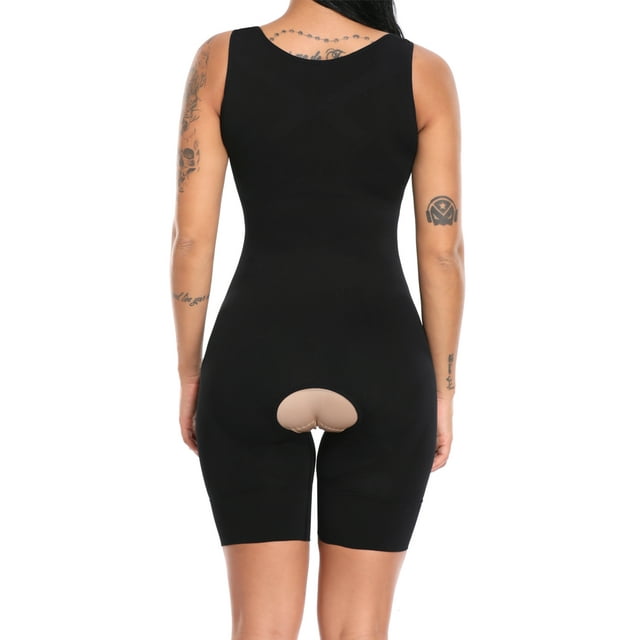 SLIMBELLE Women's Open Bust Open Crotch Bodysuit Seamless Body Shaper Tummy Control Shapewear