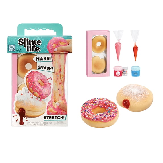 Slime Rond Slime Life Pink Icing Round & Jelly Filled Donuts DIY Slime Kit, Make ...