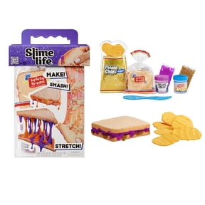 Slime Life PB&J with Chips DIY Slime Kit, Make, Smash, and Stretch Your Food Slime, Ages 8+