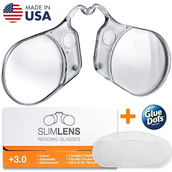 SLIMLENS Readers + 3.00 Protective Vinyl Pouch - Small and Compact Readers