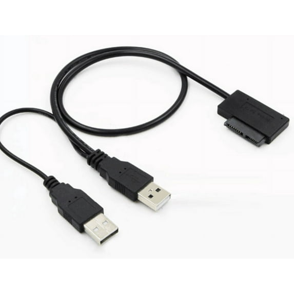 SLIMLINE SATA 13 Pin to USB Y Side Angle Converter Cable