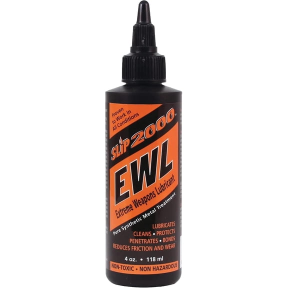SLIP 2000 EWL CLP Gun Lube - Extreme Weapons Lubricant Synthetic Gun CLP Cleaner - 4 oz Squeeze Bottle