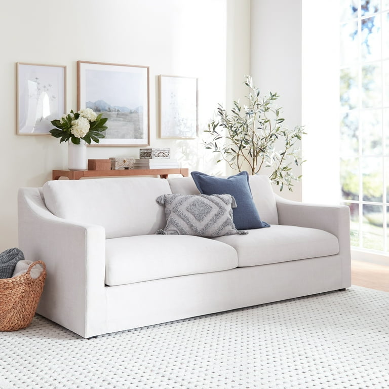 My Texas House Briar 87 Sofa Cream Linen Fabric