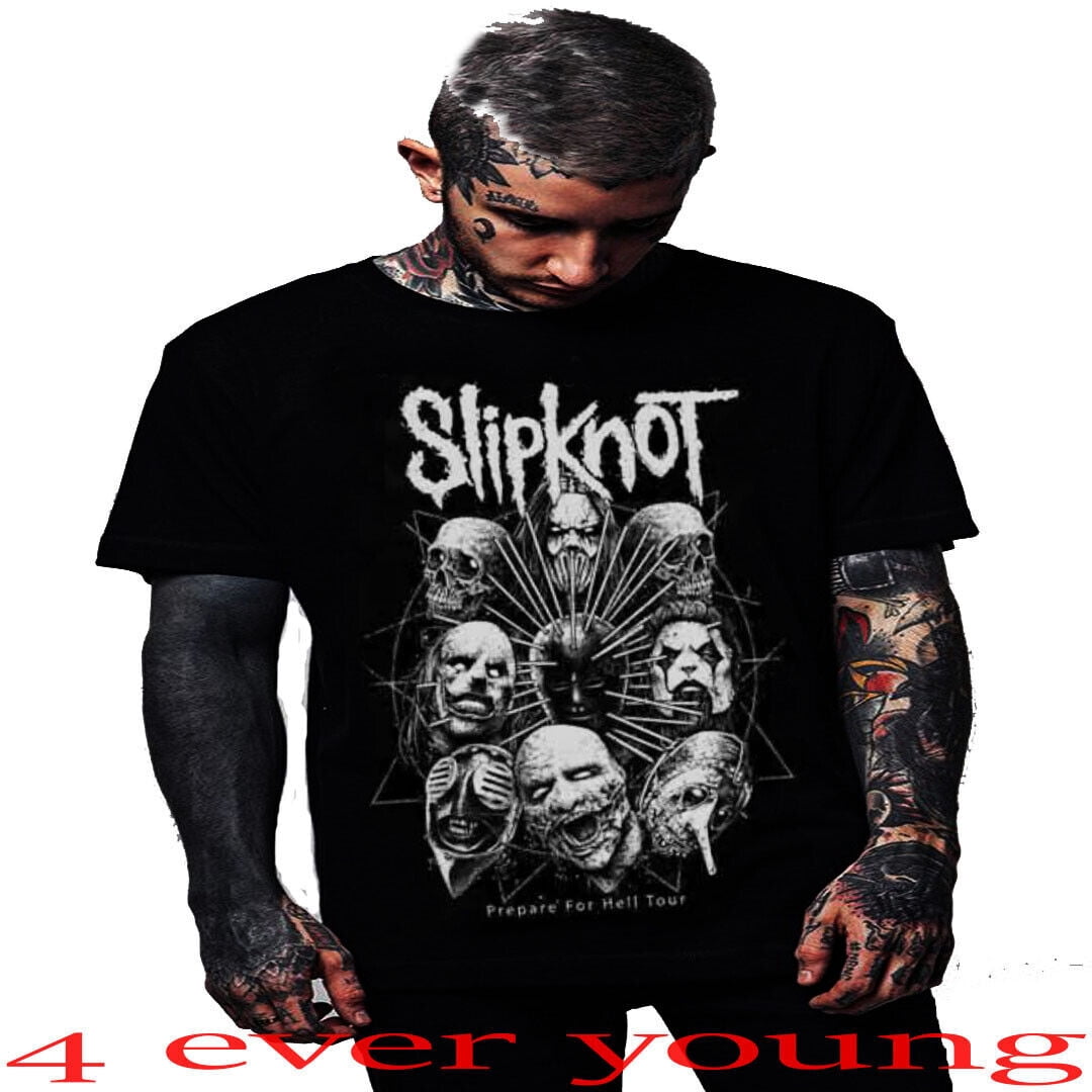 Slipknot 'Prepare For Hell Tour 2014' Official Men's T-Shirt - Black Unisex Band Tee
