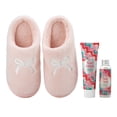 thumbnail image 1 of Foot Care Gift 3 Pieces Set for Women with Fluffy Slippers, Foot Lotion, and Foot Soak-Pink, 1 of 5