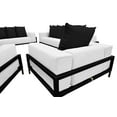 thumbnail image 1 of SLIS 4-Piece Nubis Outdoor Sectional Sofa Set, Black, 1 of 9