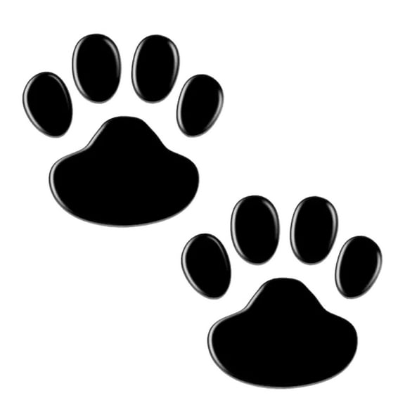 SLIYYENS 2Pcs/Set Car Sticker Cool Design Paw 3D Animal Dog Cat Bear Foot Prints Footprint Decal Car Stickers