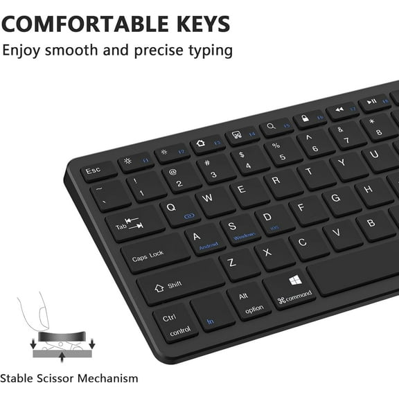 SLKOHDZ-Bluetooth Keyboard for iPad Wireless Keyboard Compatible with iPad A16 11th 10th Generation, 10.2(9th/8th/7th Gen), Air/Pro/Mini and All Bluetooth Devices (Black)
