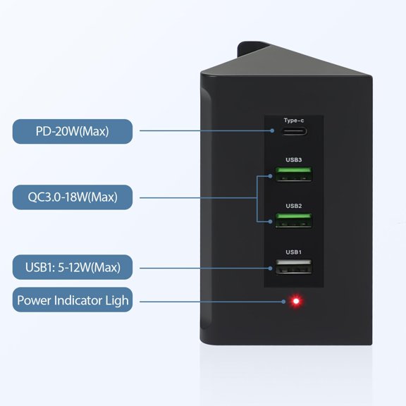 SLKOHDZ-DC Converter 12V 24V to 5V USB Step Down Converter Multi-Port Power Adapter Charger Portable for iPhone Android Samsung and Tablet Chargers