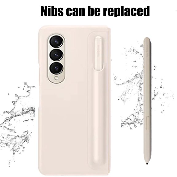 SLKOHDZ-Galaxy Z Fold 4 S Pen Fold Edition,S Pen Z Fold 4,4096 Pressure Levels,Stylus Pen Replacement for Samsung Galaxy Z Fold 4 5G + Tips/Nibs(Beige) EF- FF92PCBEGUS