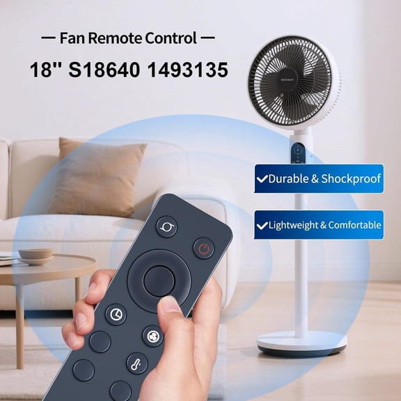 SLKOHDZ-New S18640 Fan Remote Control Replacement for Replace Remote Control Compatible with Lasko Elite Collection 18 inch Adjustable Pedestal Fan S18640 1493135