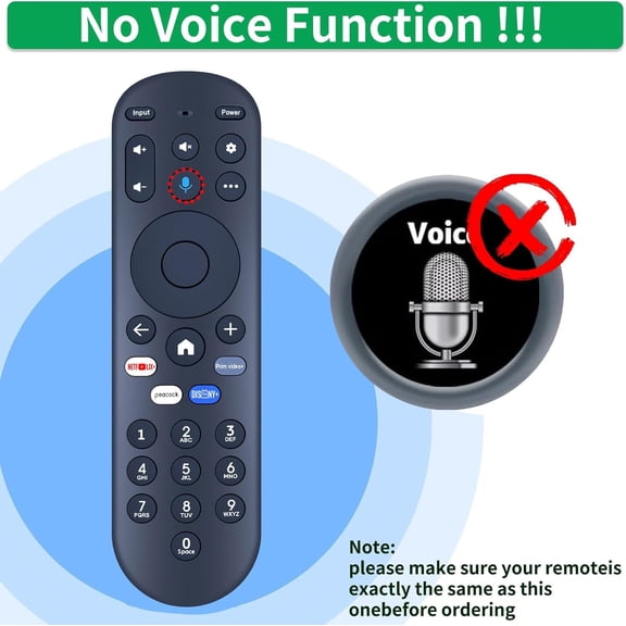 SLKOHDZ-Replacement Remote Control for Pioneer Xumo TV CP-RC1NA-23, for Hisense X UHD LED XClass TV MG3-R34010/297107, No Voice