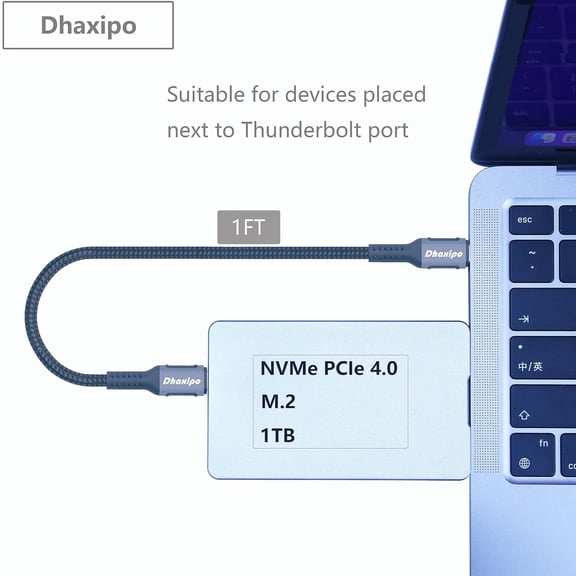 SLKOHDZ-USB 4 for Thunderbolt 4 Cable 0.3m/1FT, 40 Gbps Data transfer with 240W and 4K@144Hz 5K@ 60Hz or 8K@30Hz,Compatible with Thunderbolt 4/3 Cable and USB C,fit for Laptop,Docking,Monitor and mor