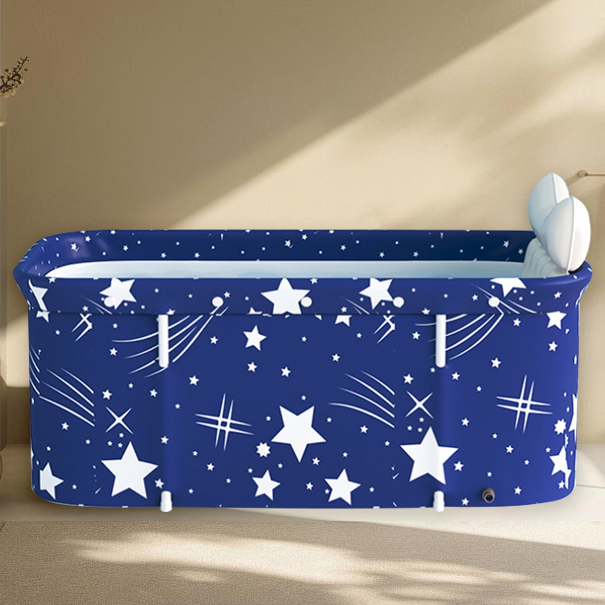 SLLINGLUO 47in Portable Foldable Bathtub for Adult, Family Bathroom Spa Tub, Hot Bath Ice Bath