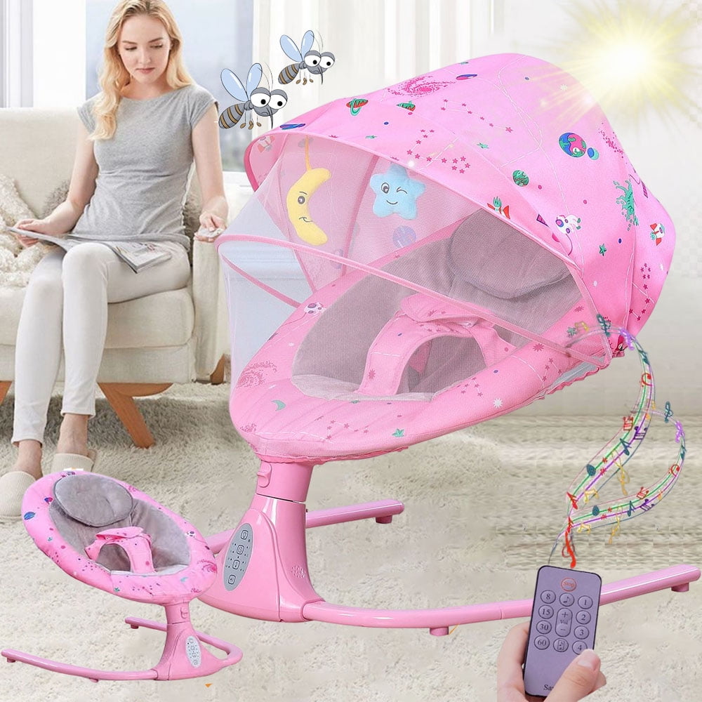 SLLINGLUO Electric Baby Swing Chair, Infant Swing with Remote Control