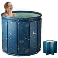 thumbnail image 1 of SLLINGLUO Upgraded Foldable Bathtub, No-Installation Portable Adults and Kids Bath tub for Baby Swimming, Bathing, Sauna, and Soaking, Space, 1 of 10