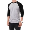thumbnail image 1 of SLM Men's 100% Cotton 3/4 Length Sleeve Raglan Baseball T-Shirt, 1 of 1