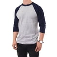 thumbnail image 1 of SLM Men's 100% Cotton 3/4 Length Sleeve Raglan Baseball T-Shirt, 1 of 1