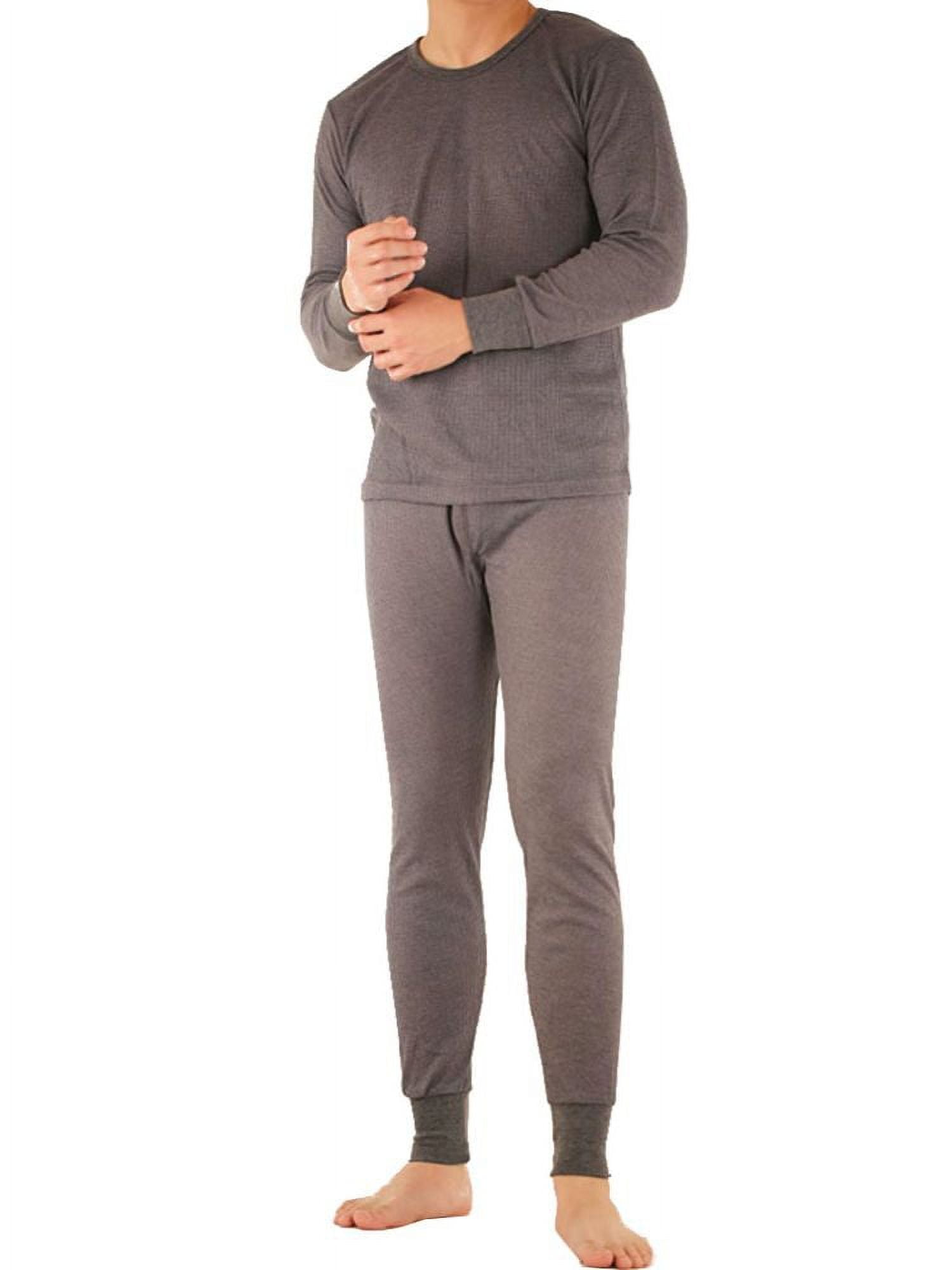 SLM Men's 100 Cotton Long Johns Thermal Underwear Set Waffle Insulated