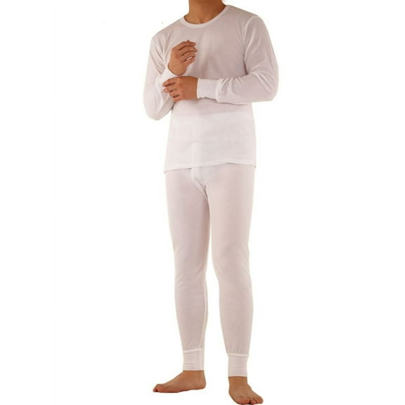 SLM Men's 100% Cotton Long Johns Thermal Underwear Set Waffle Insulated Base Layer