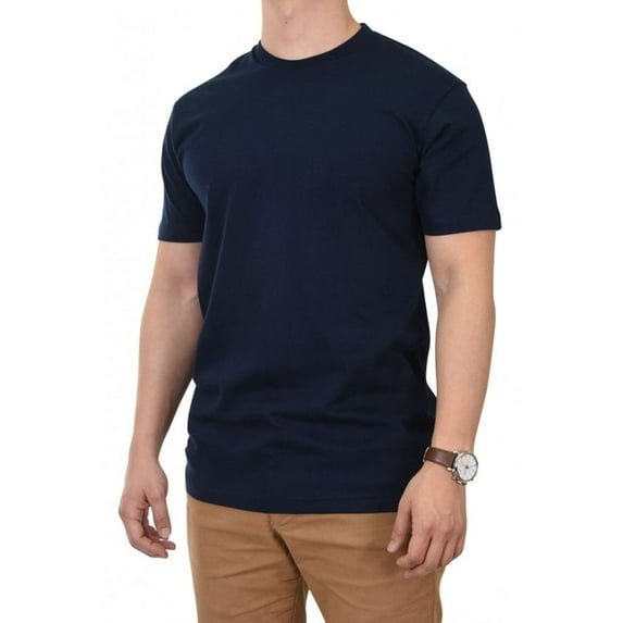SLM Men's 100% Cotton Simple Crew Neck T-Shirt
