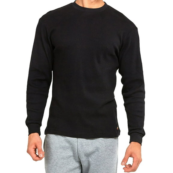 SLM Men’s 100% Cotton Thermal Top Waffle Knit Henley Undershirt