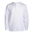 thumbnail image 1 of SLM Men’s 100% Cotton Thermal Top Waffle Knit Henley Undershirt, 1 of 3