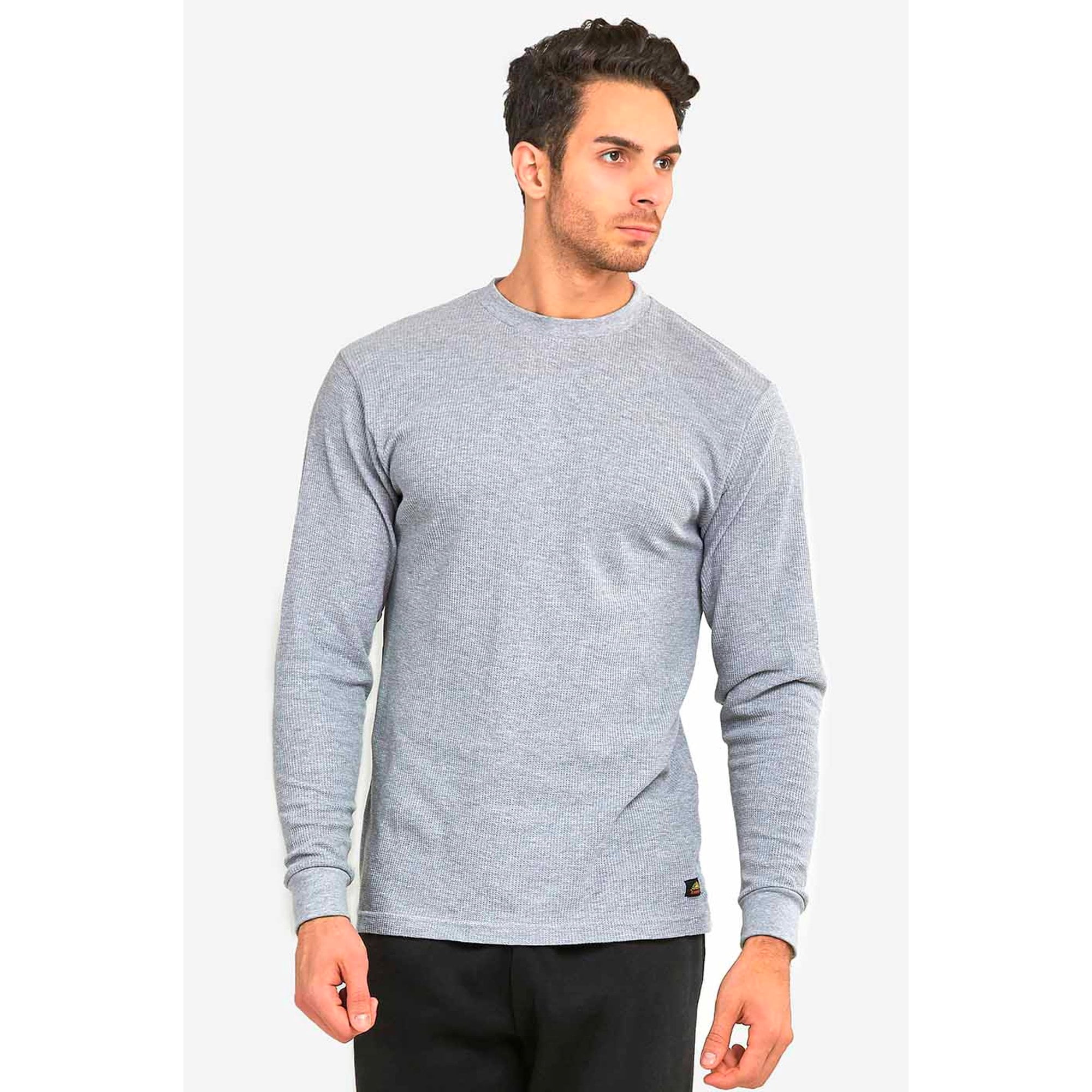 SLM Men’s 100 Cotton Thermal Top Waffle Knit Henley Undershirt