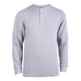 thumbnail image 1 of SLM Men’s 100% Cotton Thermal Top Waffle Knit Henley Undershirt, 1 of 3