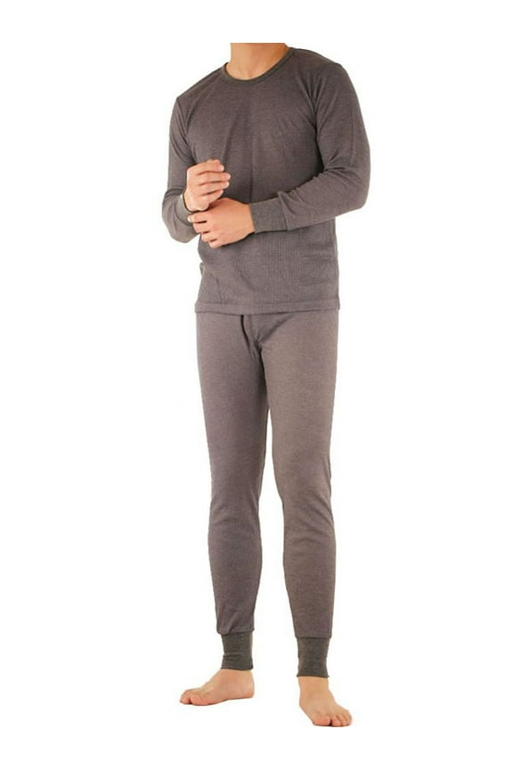 Men’s 100% Cotton Thermal Underwear Sets Warm Waffle Knit Long Johns