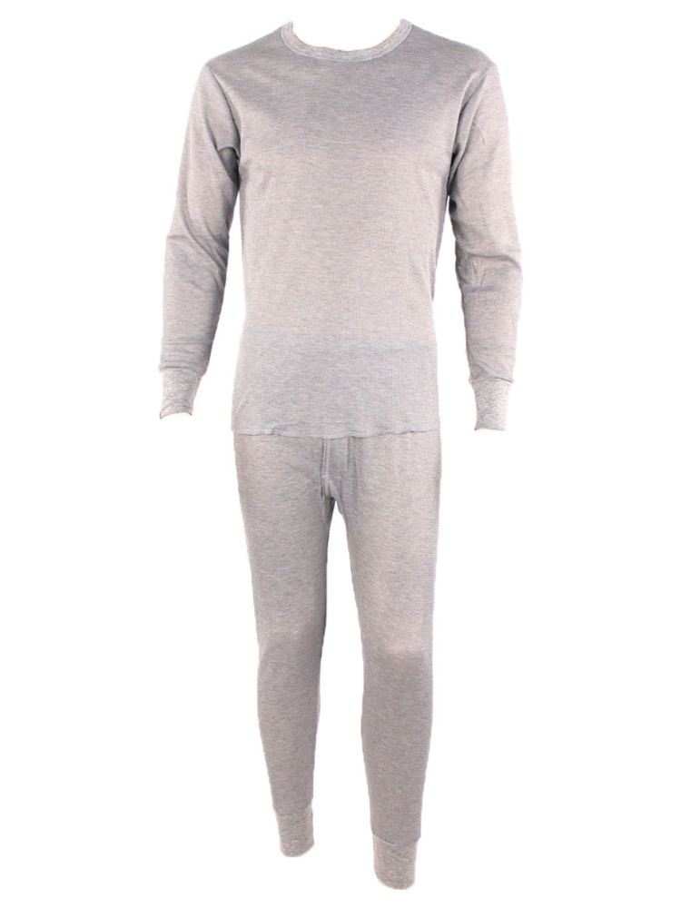SLM Men’s 100 Cotton Thermal Underwear Sets Warm Waffle Knit Long