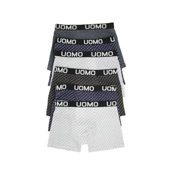 SLM Men's 6 Pack of Stretch Boxer Briefs-2XL-Multi Stripe Band