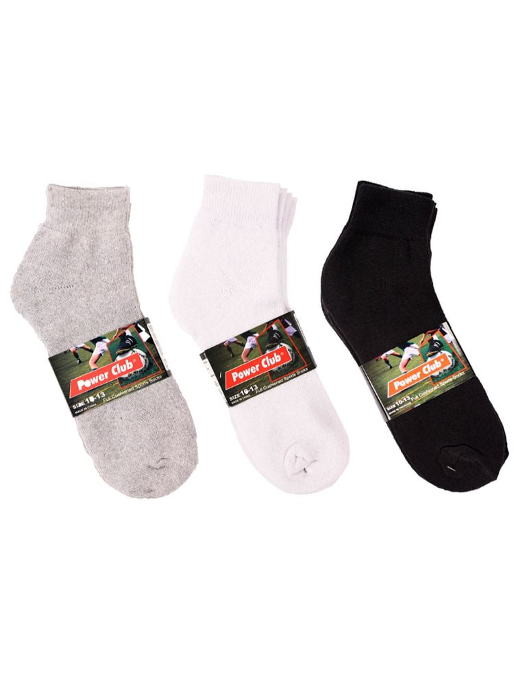 SLM Men's Assorted Pairs of Quarter Length Sport Socks