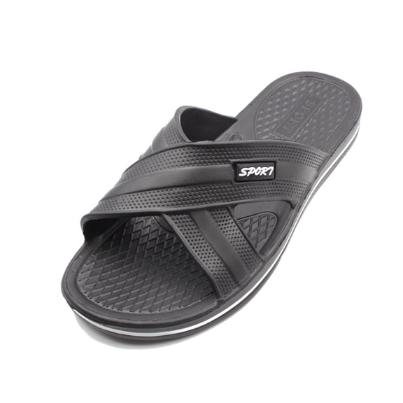 SLM Men's Casual Beach Slides Open Toe Shower Sandals