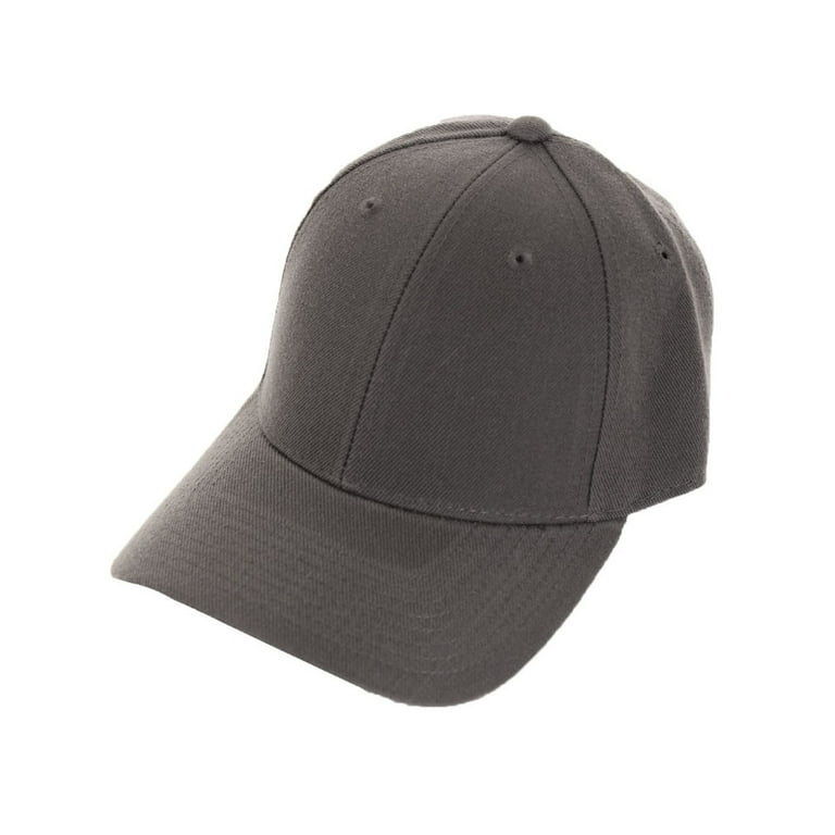 SLM Men's Fitted Blank Curved Brim Baseball Hat Cap