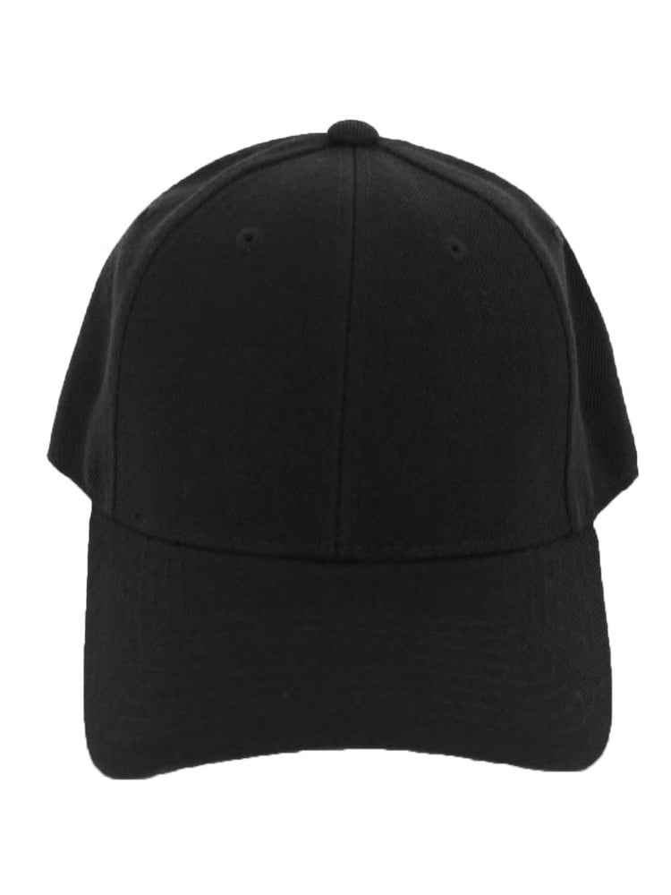 Q&Q ESSENTIALS Black Solid Plain Baseball Cap & Mesh Trucker Hat Blank  Basic Hats for Men Women 