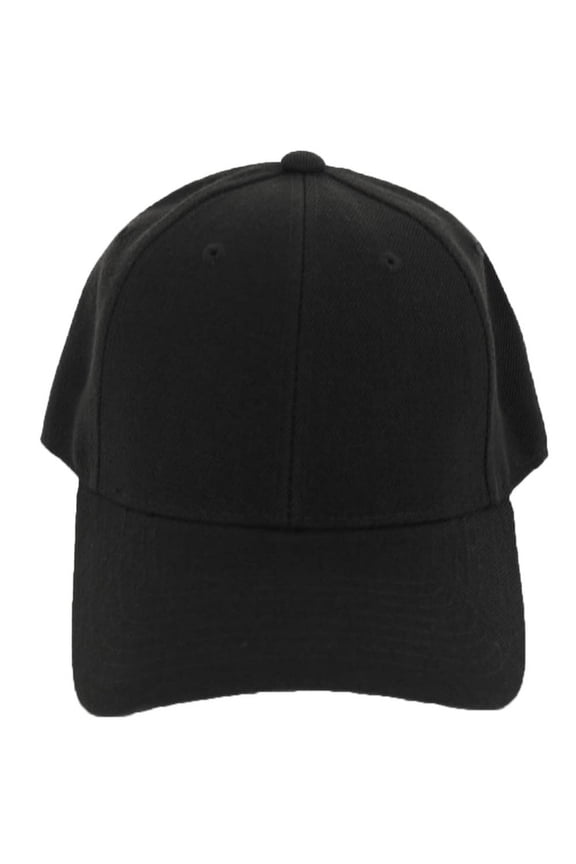 Men's Fitted Blank Curved Brim Baseball Hat Cap