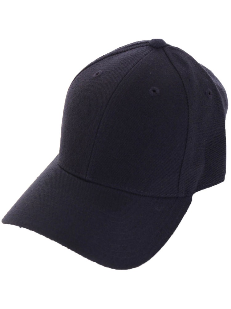 SLM Men's Fitted Blank Curved Brim Baseball Hat Cap - image 1 of 2