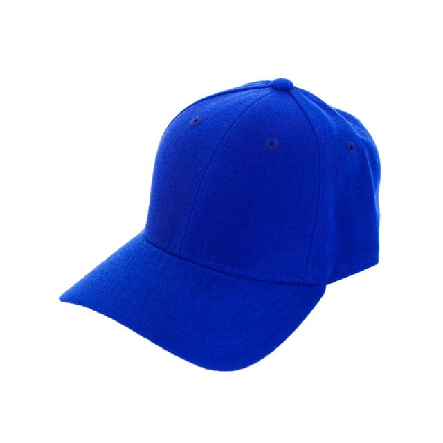 SLM Men's Fitted Blank Curved Brim Baseball Hat Cap - Walmart.com