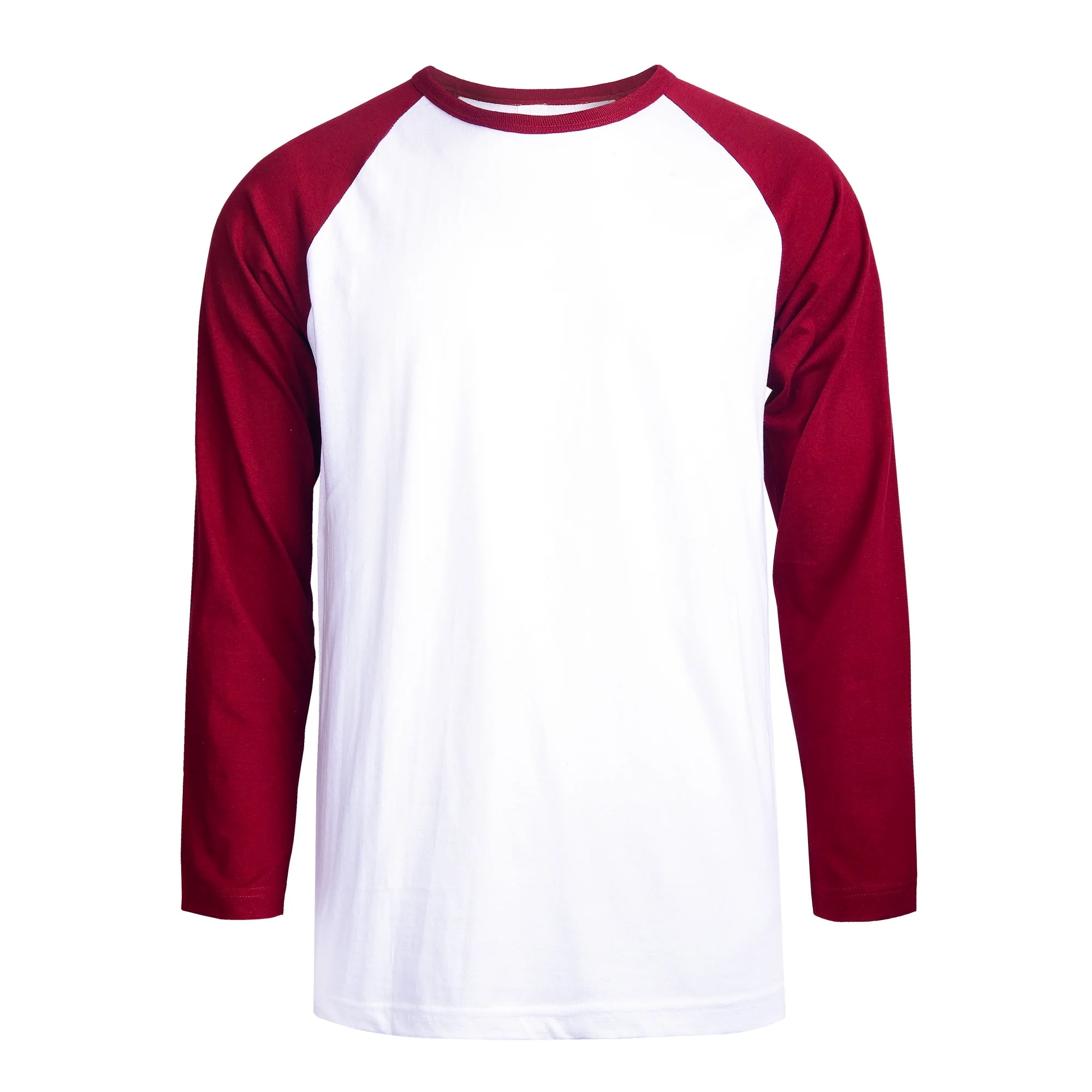 SLM Men's Long Sleeve Cotton Baseball Raglan Tee Shirt Jersey