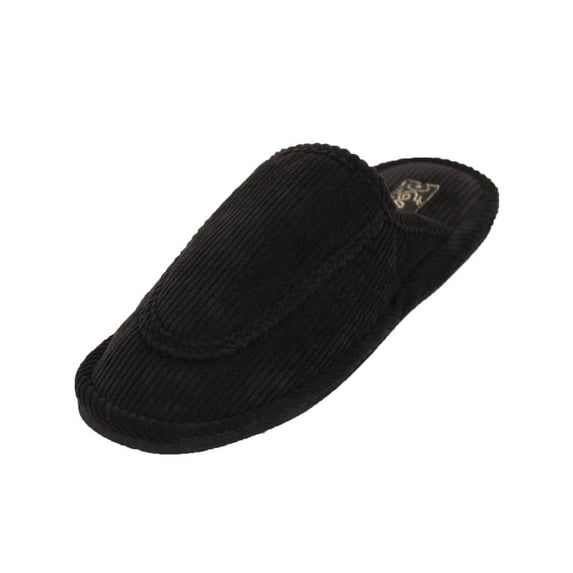 LAVRA Women's Corduroy Slippers Open Back Slip On House Shoes