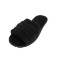 thumbnail image 1 of SLM Men's Plush Terry Open Toe Slippers Indoor Slide Slip On, 1 of 3