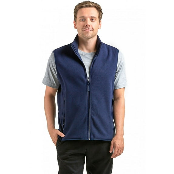 SLM Men's Polar Fleece Zip Up Vest Warm Soft Pullover Gift
