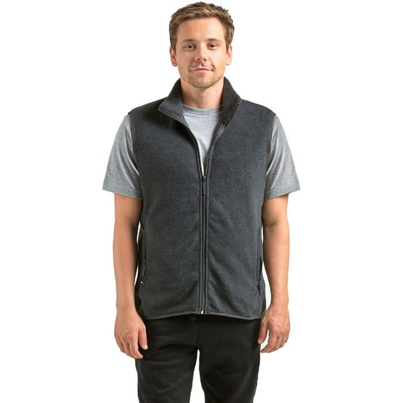 SLM Men's Polar Fleece Zip Up Vest Warm Soft Pullover Gift